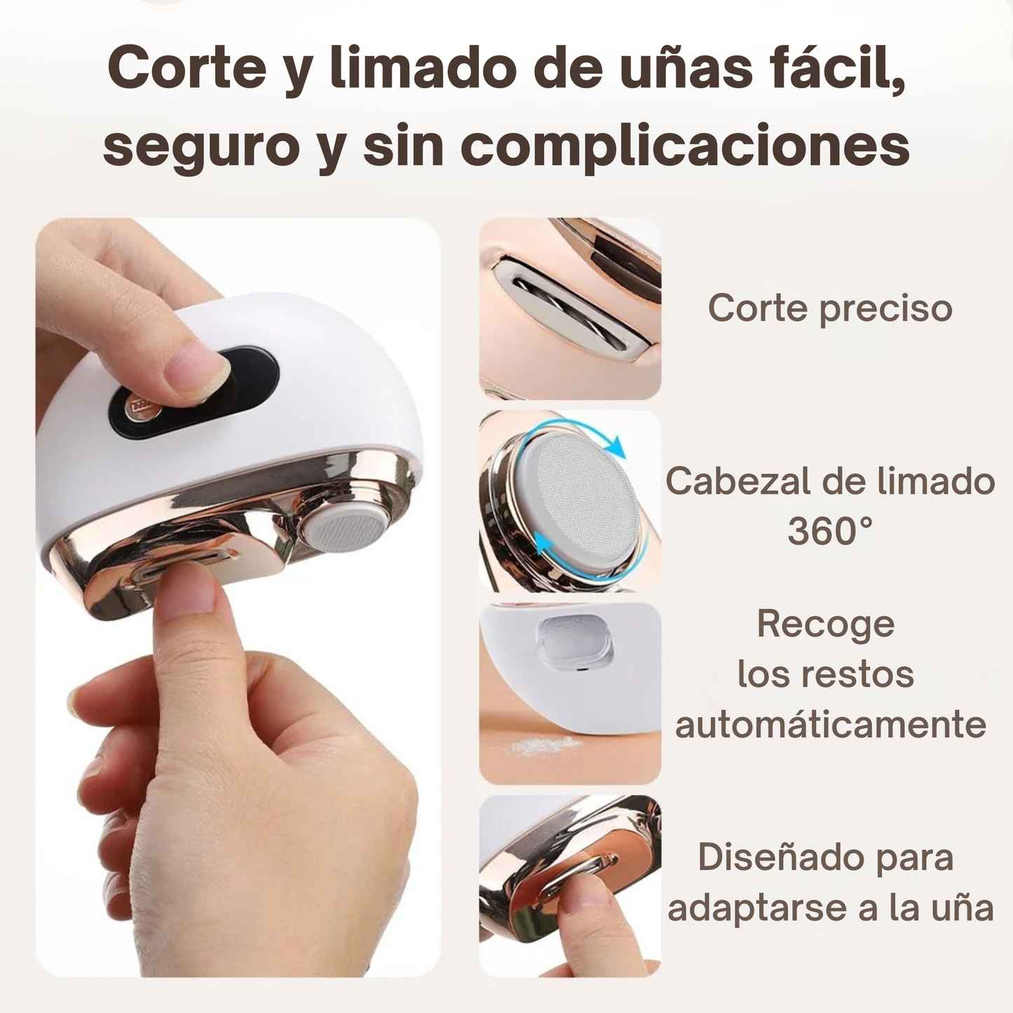 Cortaúñas Eléctrico 2 en 1